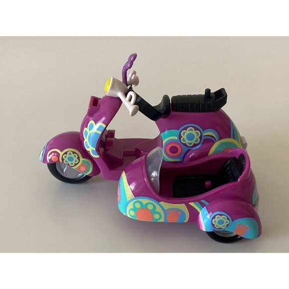 Hasbro Littlest Pet Shop LPS Purple Moped Scooter Side Car  2010 Row Boat - Picture 4 of 16